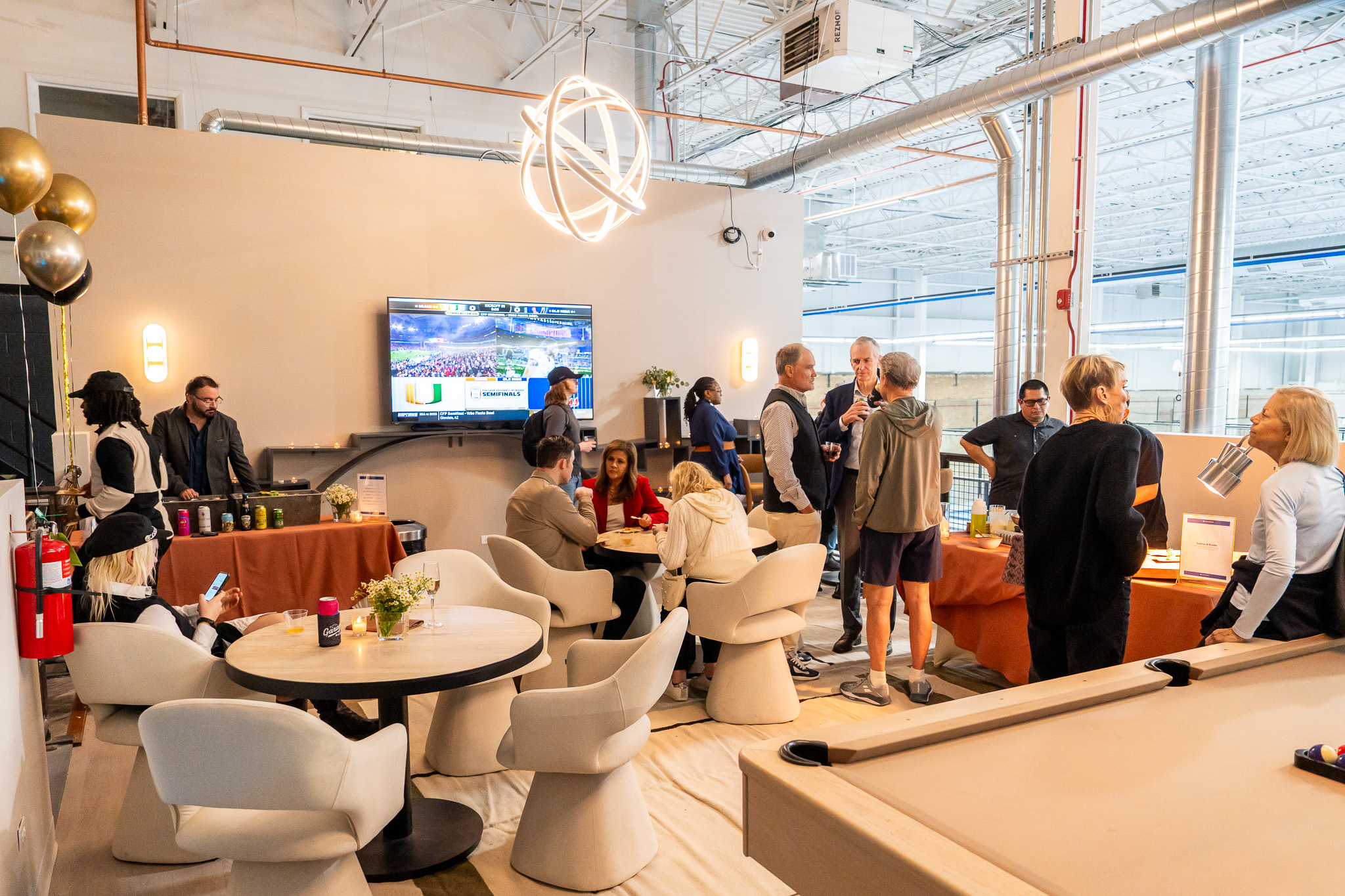 Premium lounge social space at Union